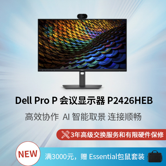 Dell Pro P 24 USB-C Hub 会议显示器 - P2426HEB